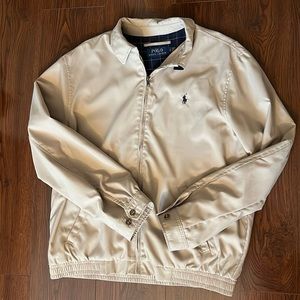 Polo Ralph Lauren Tan Full Zip Members Jacket. Size Large.